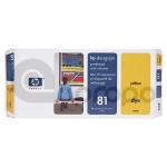 HP 81 Dye tisková hlava a čistič C4953A yellow
