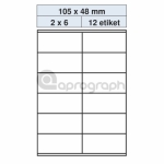 Samolepicí etikety 105,0mm x 48,0mm, bílé