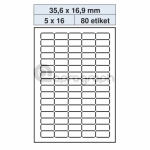Samolepicí etikety 35,6mm x 16,9mm, bílé