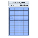 Samolepicí etikety 48,5mm x 25,4mm, modré