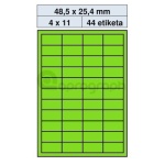 Samolepicí etikety 48,5mm x 25,4mm, zelené