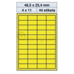 Samolepicí etikety 48,5mm x 25,4mm, žluté