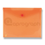 Polyprop. obálka A5, transparentní, oranžová, s drukem