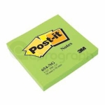 Samolepicí bloček Post-It 3M 76mm x 76mm, neon zelený, 100 lístků
