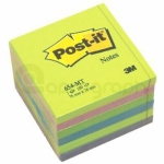 Samolepicí bloček Post-It 3M 76mm x 76mm, neon, 6 x 100 lístků