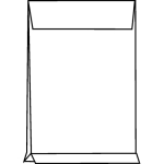 Obchodní tašky E4 s X dnem, 280mm x 400mm, samolepicí proužek