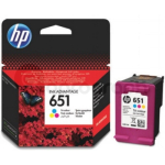 HP 651 inkoustové náplně C2P11AE tri-colour CMY