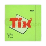Samolepicí bloček Tix 75mm x 75mm, neon, zelený, 100 lístků